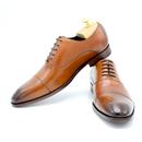Thistle Paolo Vandini Tan Leather Oxford Shoes 